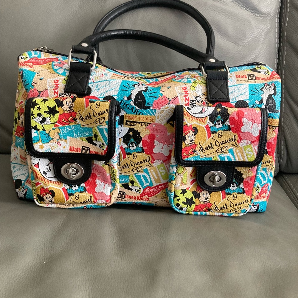 Disney Parks Walt Disney World Mickey and Friends Collage Handbag